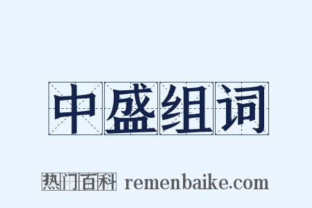 中盛组词是什么意思的图片